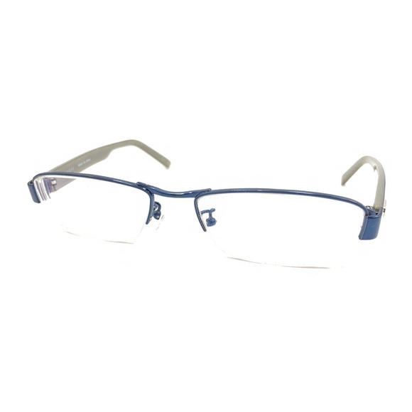 Gucci GG 9591J B9G Titanium Navy Blue Gray Half Rim Eyeglasses Frames 54-17 134 - Picture 8 of 12